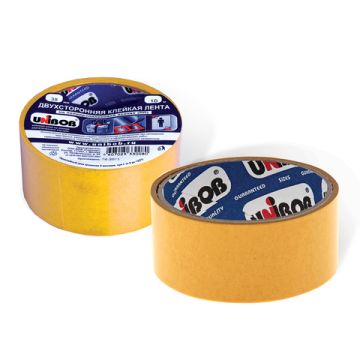 Клейкая лента 2-стор (38х10м) пп основа UNIBOB 1/48 (Клиент)