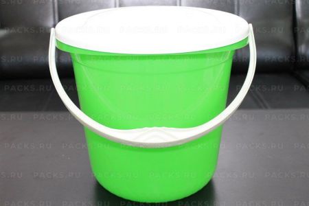Ведро 12л пищевое с крышкой цвет ассорти 1/1