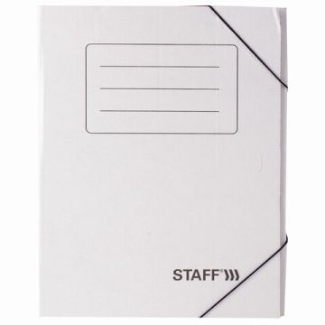 Папка архивная с резинкой 75мм до 700л белая микрогофрокартон STAFF 1/20  (Клиент)