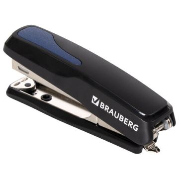 Степлер №10 BRAUBERG Extra до 20 листов антистеплер черно-синий 1/24