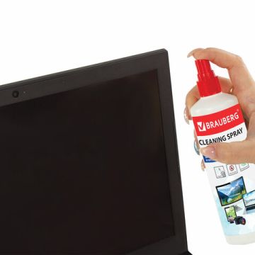 Чистящая жидкость-спрей BRAUBERG для экранов мониторов и оптич. поверх. 250 мл 1/24