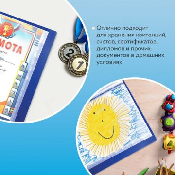 Папка 100 вклад торц карман с бум встав BRAUBERG 