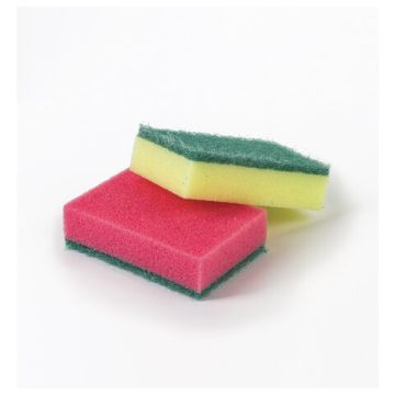 Губка для посуды макси (10шт) 27х96х64мм Офисмаг поролон/абразив 1/36