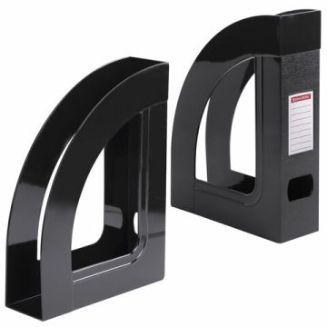 Лоток вертикальный для бумаг 220х290мм ширина 70мм черный BRAUBERG ECONOM 1/10 (Клиент)