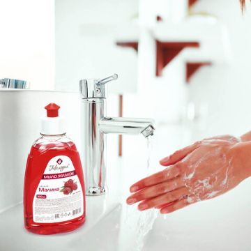 Мыло жидкое 300мл пуш-пул Малина МЕЛОДИЯ 1/24