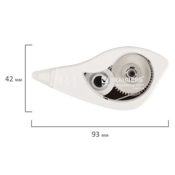 Корректирующая лента 5мм х 8м белый корпус в блистере BLACK&WHITE BRAUBERG 1/12/576