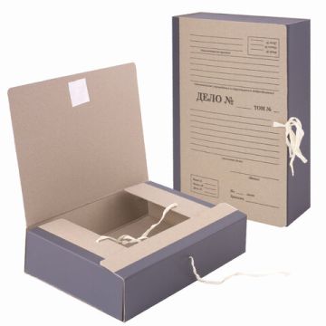 Папка архивная А4 Форма 21 80 мм переплетный картон/бумвинил завязки до 800 л STAFF 1/20