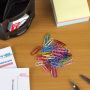Скрепки 28мм 100шт цветные STAFF 1/10/300