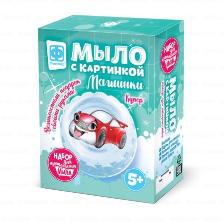 Набор для творчества Мыло с картинкой Машинки Купер красный 1/46