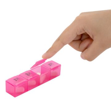 Контейнер-органайзер для лекарств и витаминов 7 дней/4 приема в чехле на кнопке 1/50 (Клиент)