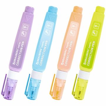 Корректор-ручка 9мл в пастельном корпусе BRAUBERG PASTEL 1/12 (клиент)