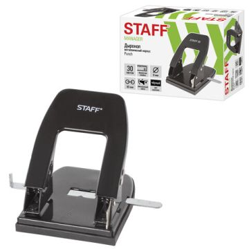 Дырокол на 30листов металлический черный Manager Staff 1/24