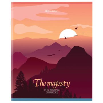 Тетрадь 48л А5  клетка обложка картон Majesty BRAUBERG 1/10/100