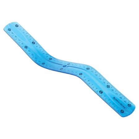 Линейка 30см пластиковая гибкая BRAUBERG FLEX 1/24/288 (Клиент)