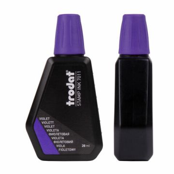 Штемпельная краска фиолетовая 28 мл на водной основе 7011ф TRODAT 1/10