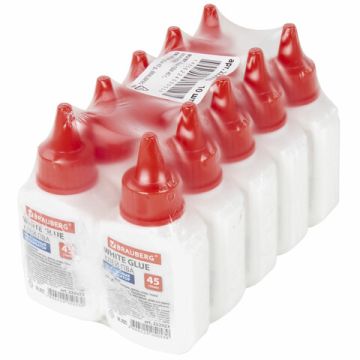 Клей ПВА 45г бумага, картон, дерево BRAUBERG 1/10/80