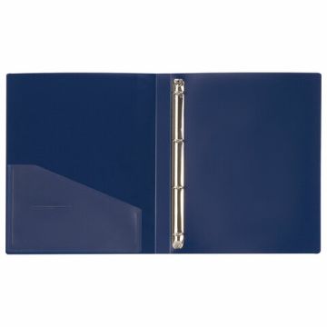 Папка на 4 кольцах EXTRA BRAUBERG 25мм синяя 0,7мм 1/30 (Клиент)