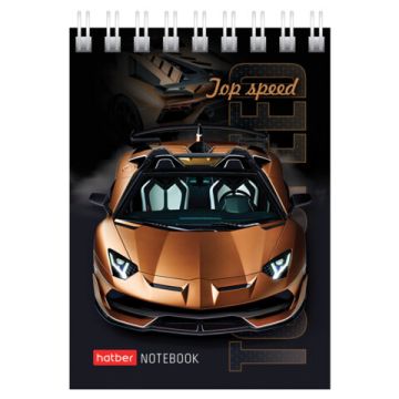 Блокнот 60л А7 75х105мм клетка гребень картон Хатбер АвтоШоу 1/78