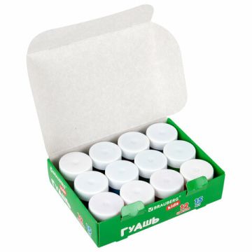 Гуашь 12цв 15мл Brauberg Kids 1/12