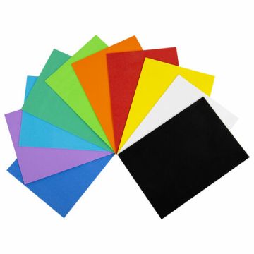 Пористая резина/фоамиран А4, 2 мм ОСТРОВ СОКРОВИЩ 10 л, 10 цв, яркие цвета, набор №1, 660073