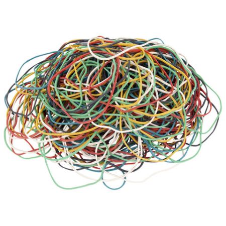 Резинка банк 200гр 60мм цветная  BRAUBERG 1/5/100 (Клиент)