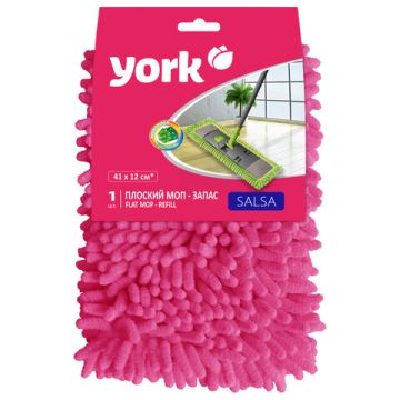 Насадка МОП плоская 42х12,5см YORK Salsa, карманы, ворсистая микрофибра1/48