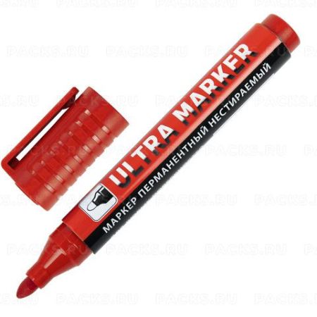 Маркер перманентный ULTRA MARKER кругл 3,5мм, крас