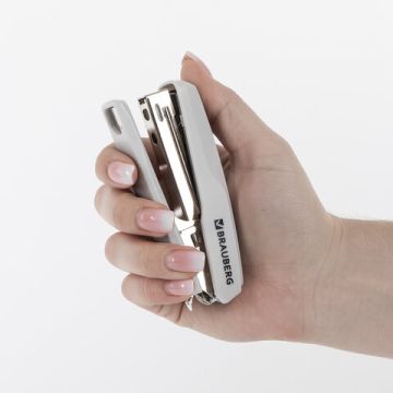 Степлер №10 до 20л с антистеплером серый Extra BRAUBERG 1/24