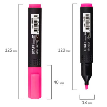 Текстмаркер розовый 1-4мм STAFF College STICK HL-497 1/12