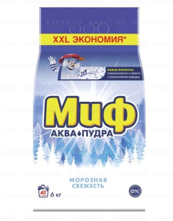Порошок стиральный МИФ 6кг Морозная свежесть автомат  1/3