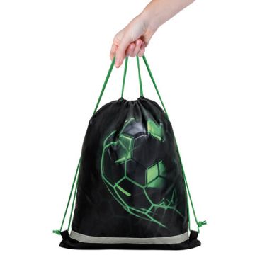 Мешок для обуви 46х36см светоотражающая полоса BRAUBERG KIDS Green Ball 1/60 (Клиент)