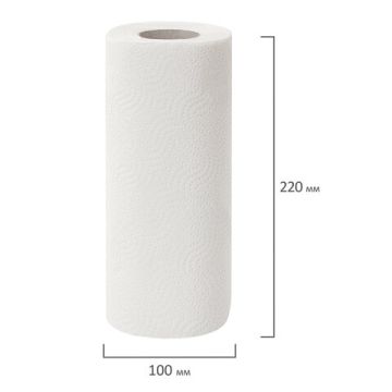 Полотенца бумажные бытовые рулон 2-сл Любаша ЕСО (8штх13м) 1/3 (Клиент)