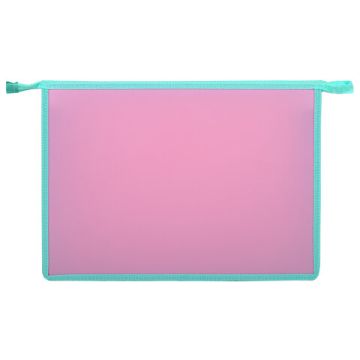 Папка для тетрадей А4 1отделение картон/пластик, блестки на молнии Trendsetter ЮНЛАНДИЯ 1/60