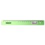 Линейка 20см пластиковая прозрачная неоновая Пифагор 1/20