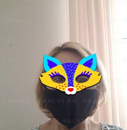 Маска защитная многоразовая белая, черная 1/1