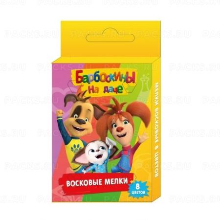 Мелки восковые 08цв Барбоскины Centrum 1/24