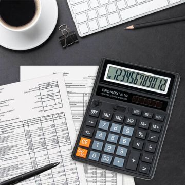 Калькулятор настольный CROMEX 888 (185х145мм) 12 разрядов черный 1/30/90