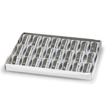 Точилка металлическая клиновидная в картонной коробке Agent 001 Brauberg 1/24