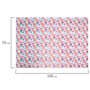 Бумага подарочная 70х100см Золотая Сказка For women,ассор. 5 дизайнов, мелов.70г/м2 1/50