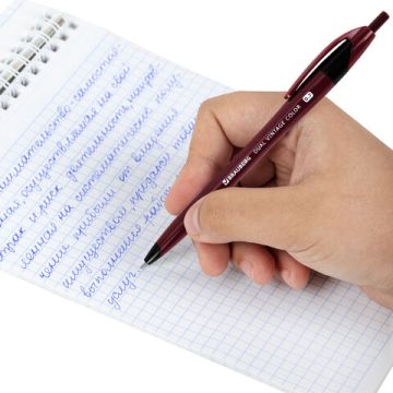 Ручка шариковая автомат синяя узел 0,7мм BRAUBERG DUAL VINTAGE 1/12