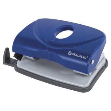 Дырокол на 20листов средний синий Brauberg 1/12/96