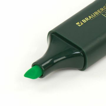 Текстмаркер зеленый 1-5мм скошенный наконечник BRAUBERG Original 1/12