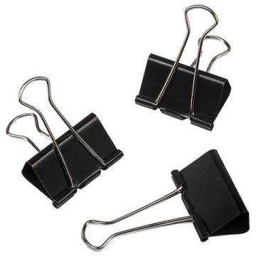 Зажимы для бумаг 41мм на 200л (12шт) черные в картонной коробке Staff 1/120