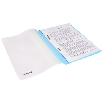 Папка скоросшиватель с прозр верхн лист BRAUBERG А4 аквамарин 1/25 (Клиент)