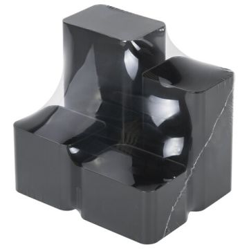 Подставка-органайзер 92х114х102мм 4 отделения черная COMPACT BRAUBERG 1/15 (Клиент)