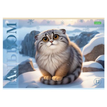 Альбом для рисования 12л А4 обложка офсет ассорти (5видов) Хатбер 1/5/110