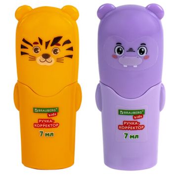Корректор-ручка 7мл метал.наконечник Зверята Brauberg 1/12/576 (Клиент)