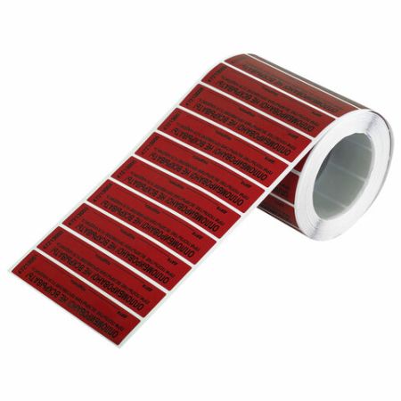 Пломба-наклейка номерная 100х20 красная 1000шт/рул 1/10 (Клиент)