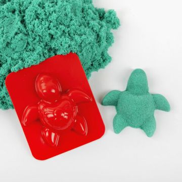 Песок для лепки кинетический 01цв 500г изумрудный 2 формочки BRAUBERG KIDS 1/12