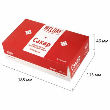 Продукты, Сахар-рафинад 1кг WELDAY 1/15 (Клиент)